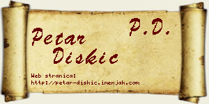 Petar Diskić vizit kartica
